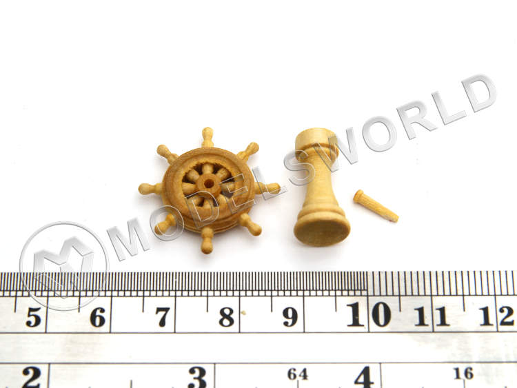 Штурвал с основанием, самшит, 20 мм Штурвал с основанием, самшит, 20 мм - фото 1