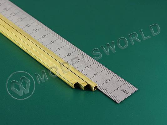 Квадратная латунная трубка 5.6х0.36 мм, 1 шт