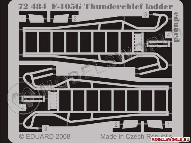 Фототравление трап для модели F-105G, Trumpeter. Масштаб 1:72 - фото 1