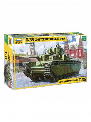 Склеиваемая пластиковая модель Советский тяжелый танк Т-35. Масштаб 1:35