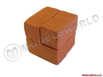Блоки коричневые, масштаб 1:20, 25 шт. - фото 1