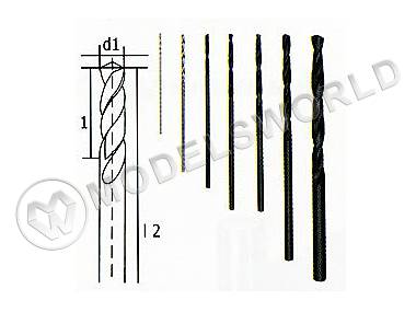 Сверла из быстрорежущей стали Proxxon 28874, 0.3-3.2 мм, 10 шт
