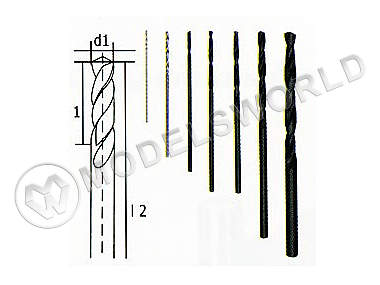 Сверла из быстрорежущей стали Proxxon 28874, 0.3-3.2 мм, 10 шт - фото 1