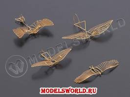 Набор для постройки 3D модели 4 планеров Отто Лилиенталя N1, 1:160.