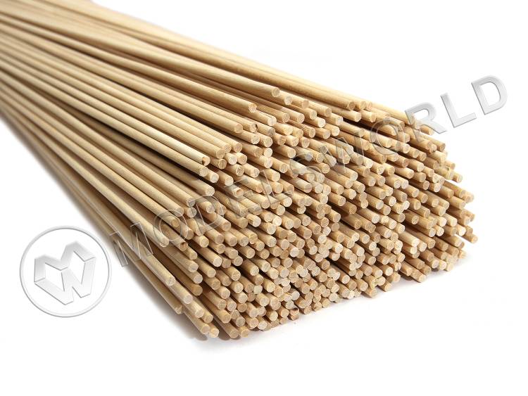 Комплект круглая заготовка, береза. Диаметр 3 мм, длина 50 см, 10 шт - фото 1