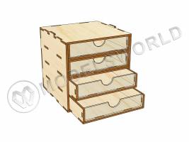 Mini модуль-органайзер на 4 ящика