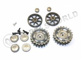 Ведущая звездочка 2 шт и ленивец 2 штуки для танка Panzer III, металл