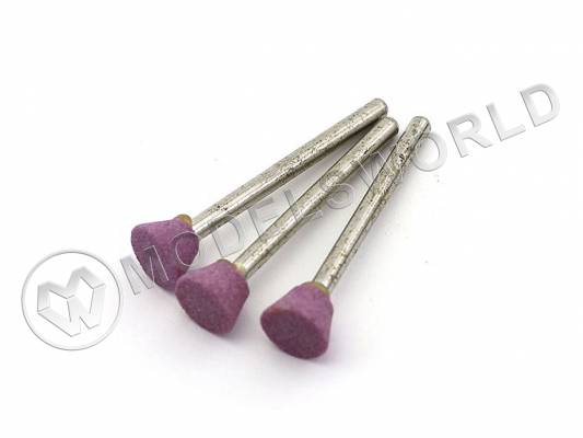 Насадка шлифовальная, оксид алюминия, обратный конус,  8х6 мм, 3 шт