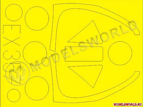Окрасочная маска для Spiteful F.MK.14, Hobby Boss. Масштаб 1:48