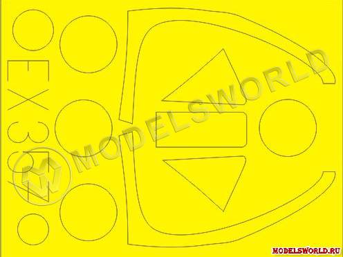 Окрасочная маска для Spiteful F.MK.14, Hobby Boss. Масштаб 1:48 - фото 1