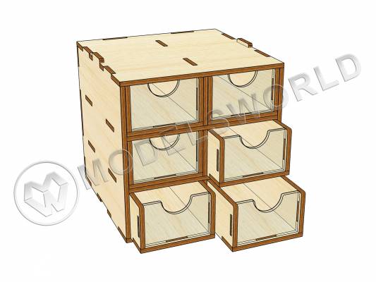 Mini модуль-органайзер на 6 ящичков