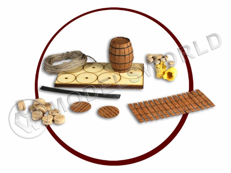 Сборная бочка 1:35 (темная) - фото 1