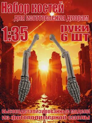 Набор костей для диорам. Руки. 6 шт. Масштаб 1:35