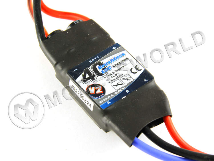 Электронный регулятор скорости DUALSKY XC4015BA ESC 40A, 2-6 банок - фото 1