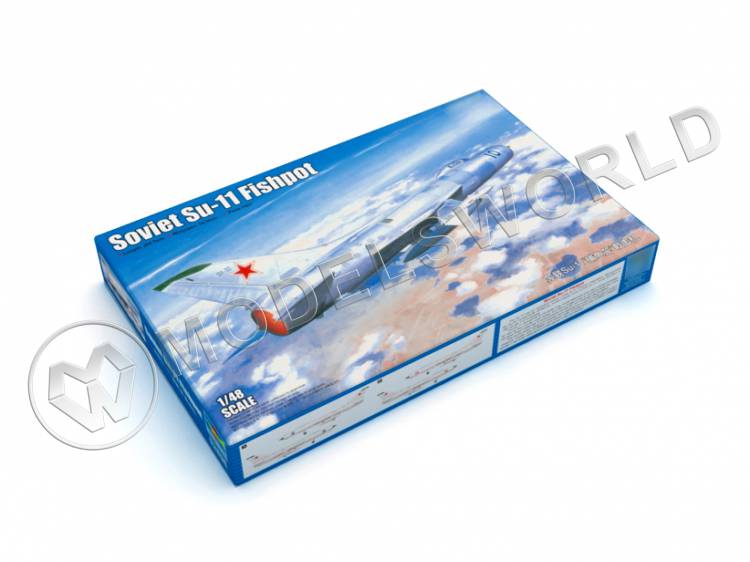 Склеиваемая пластиковая модель самолета Су-11 Fishpot. Масштаб 1:48 - фото 1