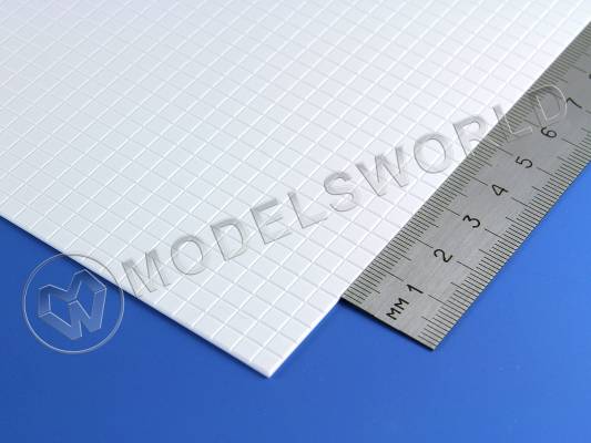 Квадратная плитка 4.2х4.2 мм, толщина 1 мм, лист 15х30 см