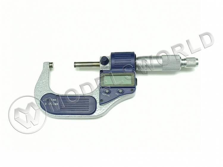 Микрометр цифровой со стопором трещотки 25-50х0.001 - фото 1