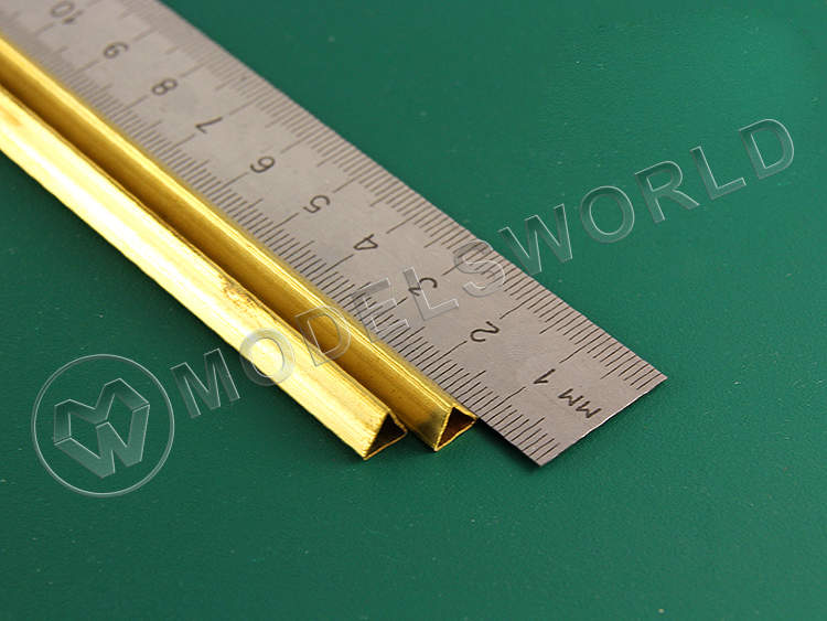 Треугольная латунная трубка 5 мм, 2 шт - фото 1