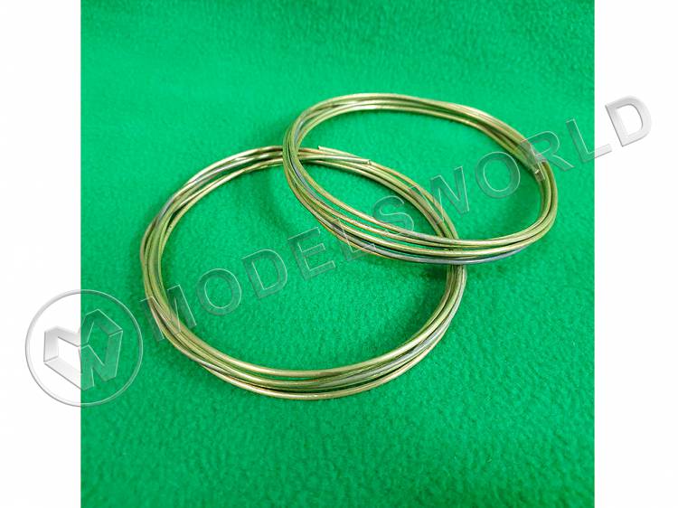 Проволока латунная мягкая 2 мм, длина 2 м - фото 1