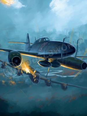 Склеиваемая пластиковая модель Немецкий самолет Me.262 B-1a/U1. Масштаб 1:48