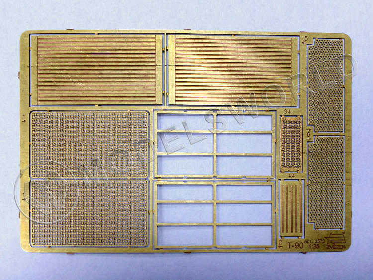Набор фототравления для основного боевого танка Т-90. Масштаб 1:35 - фото 1