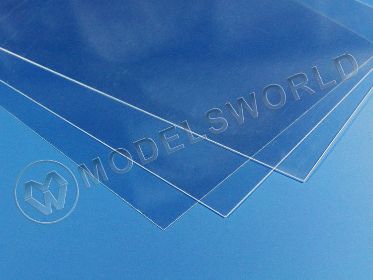 Прозрачный пластик 0.13 мм, 3 листа 15х30 см - фото 1