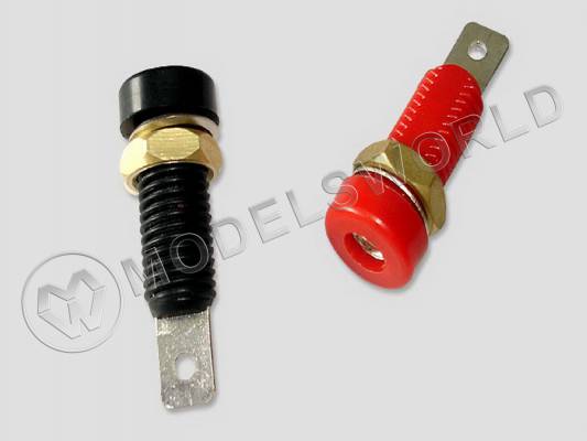 Гнездо D4.0 мм (красный или черный), 1 шт