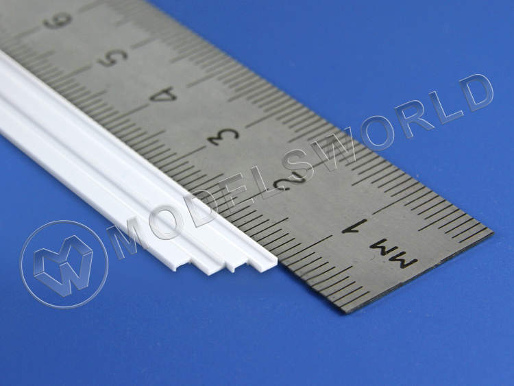 Швеллер пластиковый 2х1 мм, 4 шт - фото 1