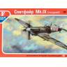 Склеиваемая пластиковая модель Самолет Спитфайр Mk.IX поздний. Масштаб 1:72