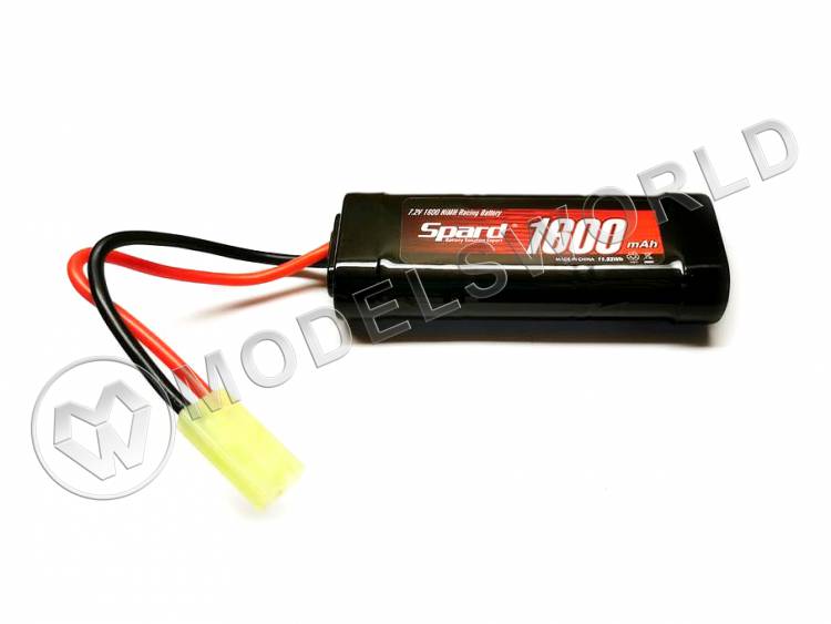 Аккумулятор Spard Ni-Mh 1600 mAh, 7.2V, Mini Tamiya для Himoto 1/16 и танков - фото 1