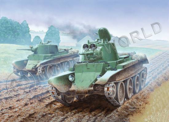 Склеиваемая пластиковая модель Легкий танк БТ-7. 1937 г поздняя версия. Масштаб 1:35