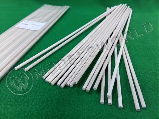 Круглая заготовка, береза. Диаметр 4 мм, длина 30 см (20 шт)