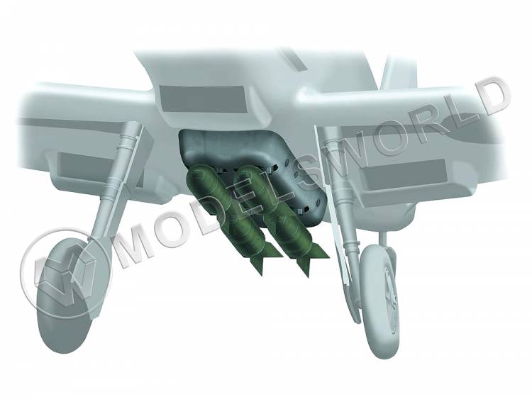 Набор авиационных бомб для модели Bf 109E. Масштаб 1:32 - фото 1