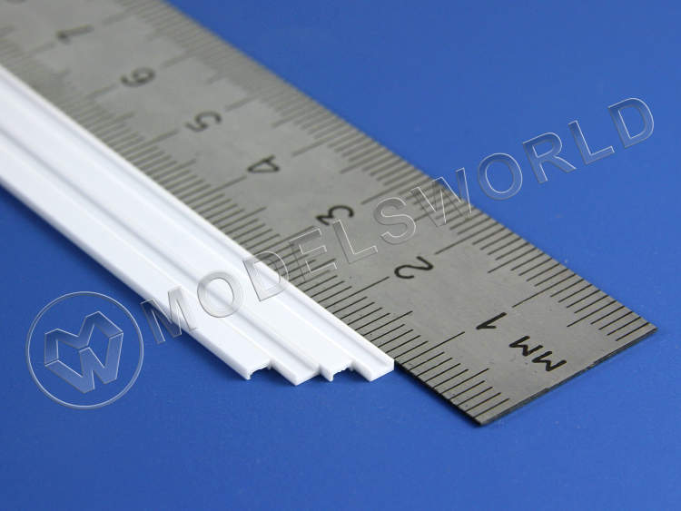 Швеллер пластиковый 2.5х1 мм, 4 шт - фото 1