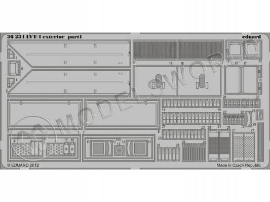 Фототравление для модели LVT-4 экстерьер, AFV Club. Масштаб 1:35