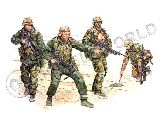 Фигуры солдат U.S 1st Infantry Division "Big Red One". Масштаб 1:35