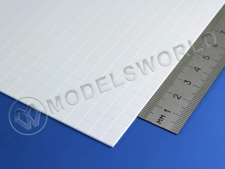 Мостовая, квадраты 6.3х6.3 мм, толщина 1 мм, лист 15х30 см Мостовая, квадраты 6.3х6.3 мм, толщина 1 мм, лист 15х30 см - фото 1