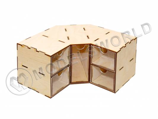 Угловой модуль-органайзер на 5 ящичков