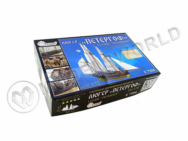Набор для постройки модели люгер ПЕТЕРГОФ. Масштаб 1:72 Набор для постройки модели люгер ПЕТЕРГОФ. Масштаб 1:72 - фото 1