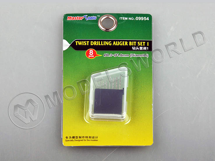 Мини-сверла Master Tools набор №1, диаметр 0.3-1.0 мм, 8 шт - фото 1