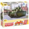 Склеиваемая пластиковая модель Советский тяжелый танк Т-35. Подарочный набор. С красками. Масштаб 1:72