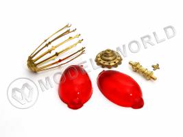 Кормовой фонарь, латунь и пластик, 40 мм, 1 шт