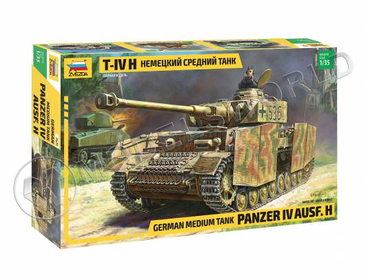 Склеиваемая пластиковая модель Немецкий средний танк T-IV (H). Масштаб 1:35