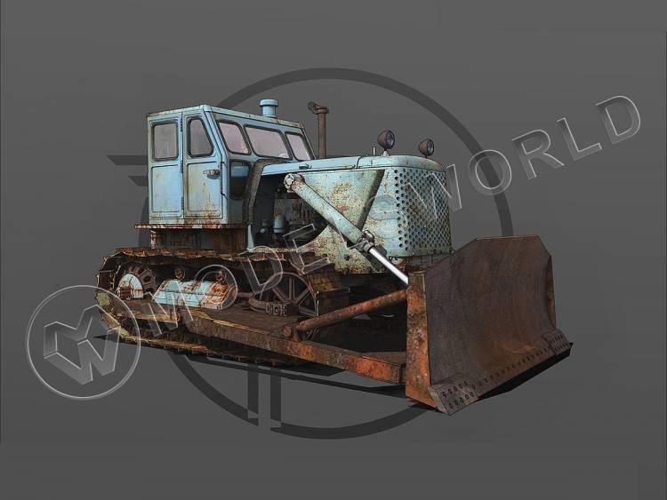 Склеиваемая пластиковая модель Бульдозер Т-100МЗГП. Масштаб 1:35 - фото 1