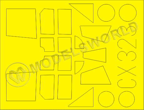 Набор окрасочных масок для J2M5 Raiden, Sword. Масштаб 1:72