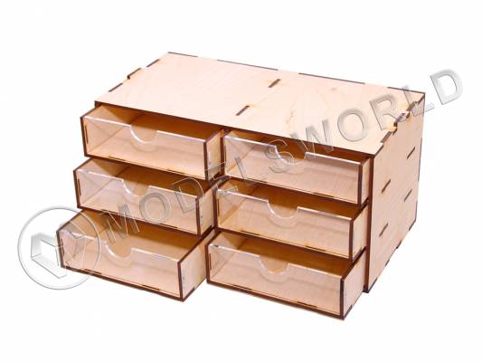 Касcетный модуль-органайзер на 6 низких ящичков