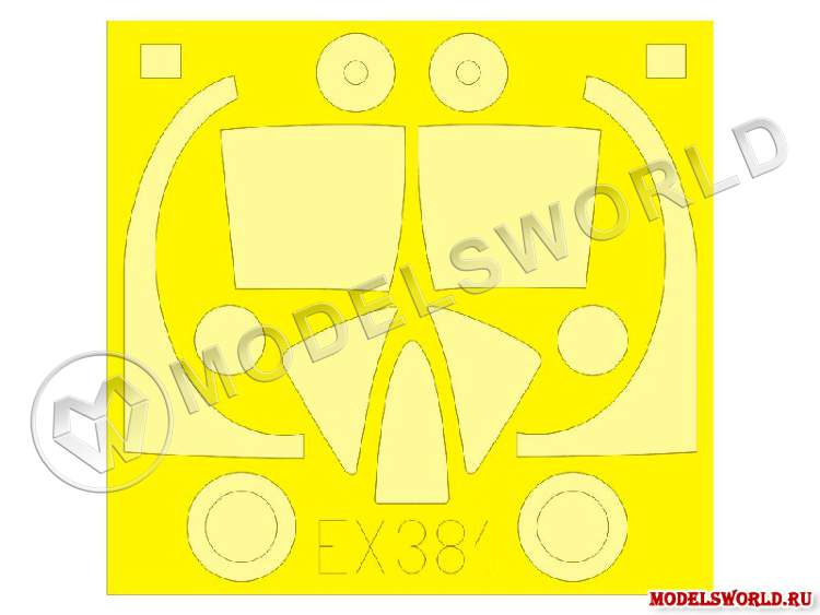 Окрасочная маска для T-28D, Roden. Масштаб 1:48 - фото 1