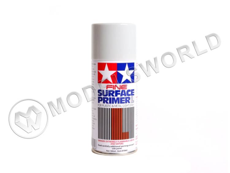 Грунтовка аэрозольная Tamiya Fine Surface Primer L светло-серая (L.Grey), 180 мл Грунтовка аэрозольная Tamiya Fine Surface Primer L светло-серая (L.Grey), 180 мл - фото 1