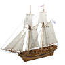 Набор для постройки модели шхуны ПОЛОЦК (PLUS). Масштаб 1:72